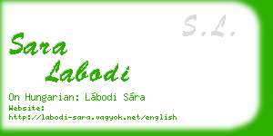 sara labodi business card